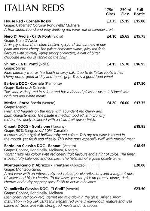 Hotel & Restaurant Isis menu