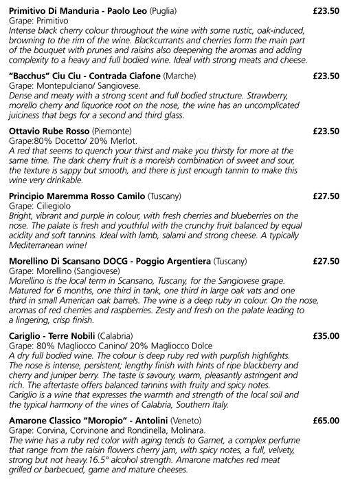 Hotel & Restaurant Isis menu