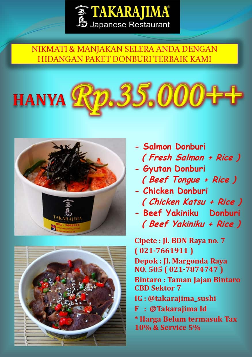 Takarajima Menu Menu Untuk Takarajima Beji Depok