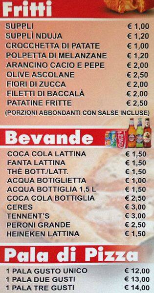 Menu di Pan Pizza 