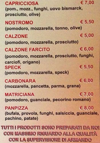 Menu di Pan Pizza 