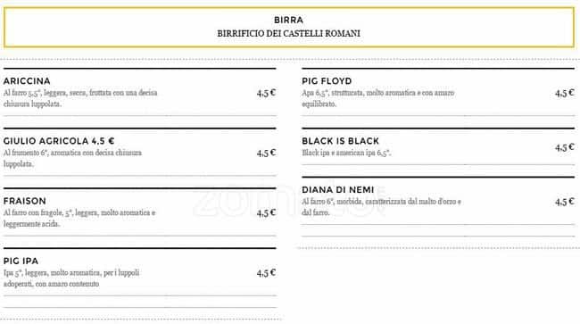 Menu di Materiaprima 
