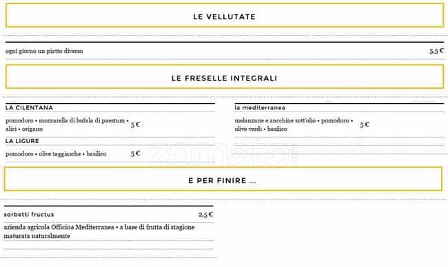 Menu di Materiaprima 