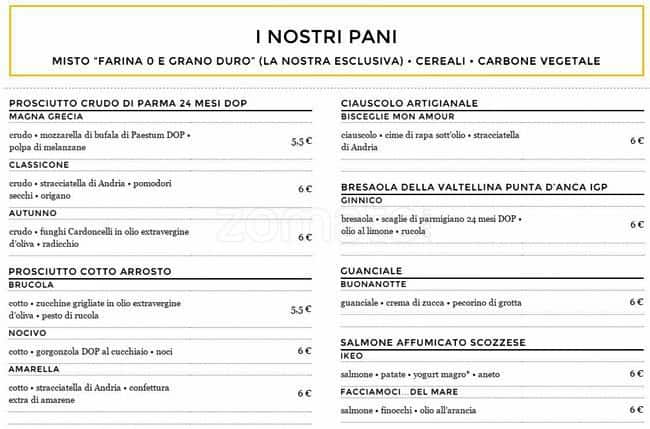 Menu di Materiaprima 