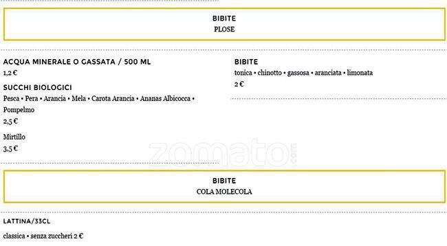 Menu di Materiaprima 
