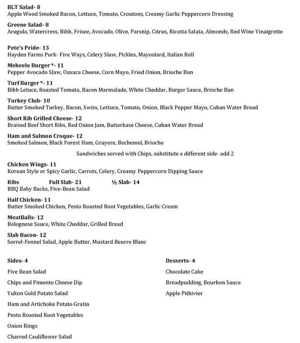 TURF Catering + Kitchen Menu, Menu for TURF Catering + Kitchen ...