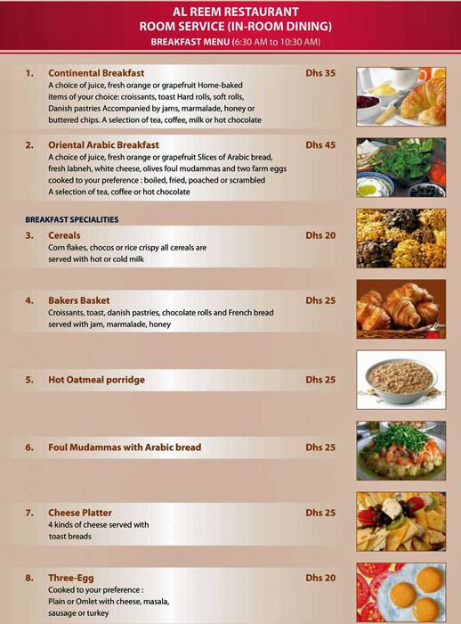 Al Reem Restaurant Sharjah Palace Hotel Menu Zomato