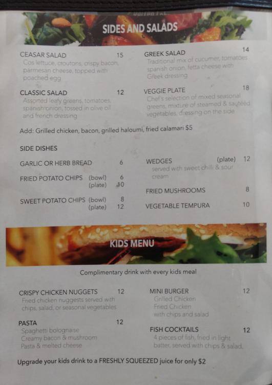 Menu at Cafe 41 on Rochester, Homebush