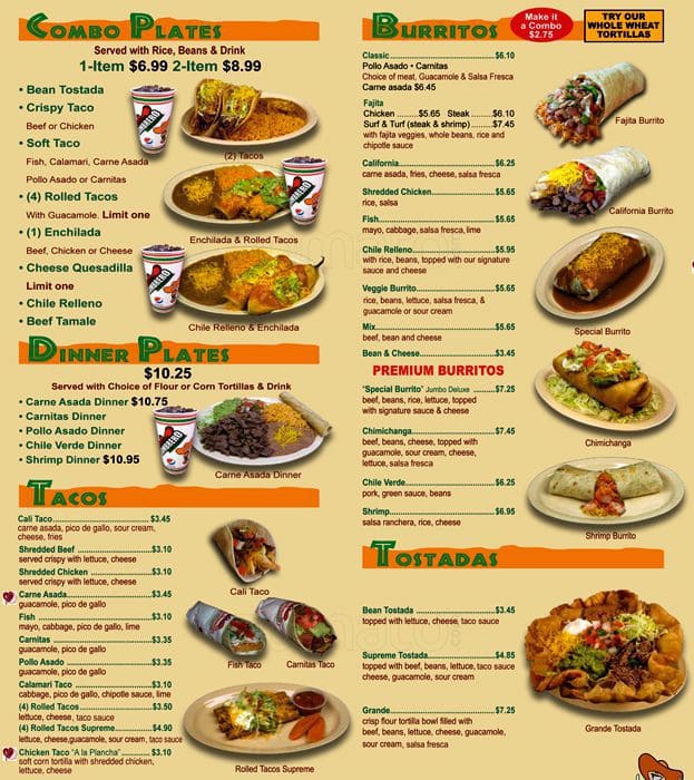 Mexican Food Menus Food Ideas