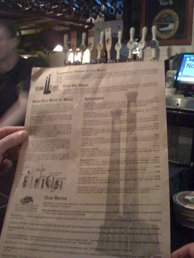 The Steam Plant Menu, Menu for The Steam Plant, Downtown Spokane, Spokane Urbanspoon/Zomato