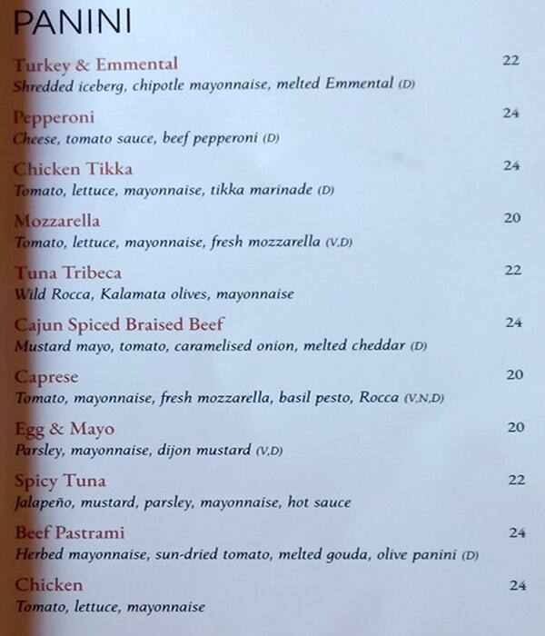 Menu of Cavo Espresso Bar, Umm Suqeim, Dubai