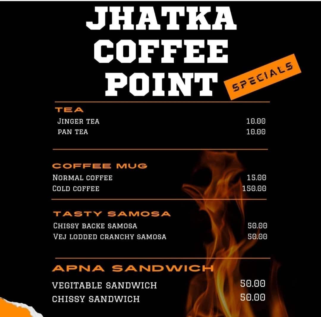 Jhataka Coffee Point menu