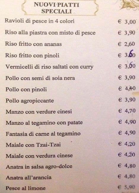 Menu di Ristorante Cinese & Giapponese Nazionale 