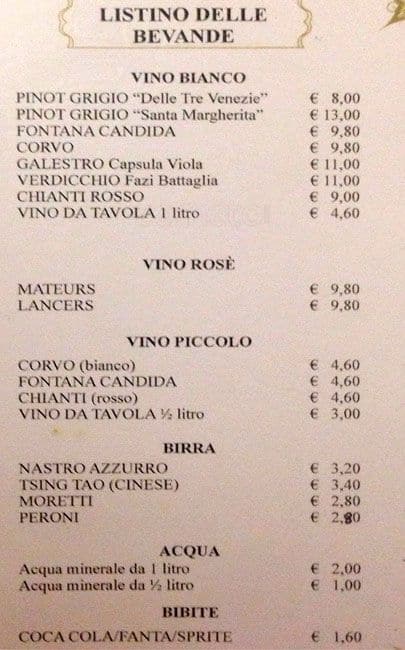 Menu di Ristorante Cinese & Giapponese Nazionale 