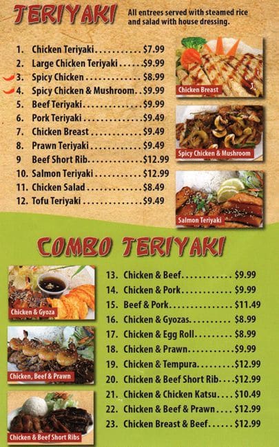 Teriyaki Bowl Menu, Menu for Teriyaki Bowl, Mountlake Terrace ...