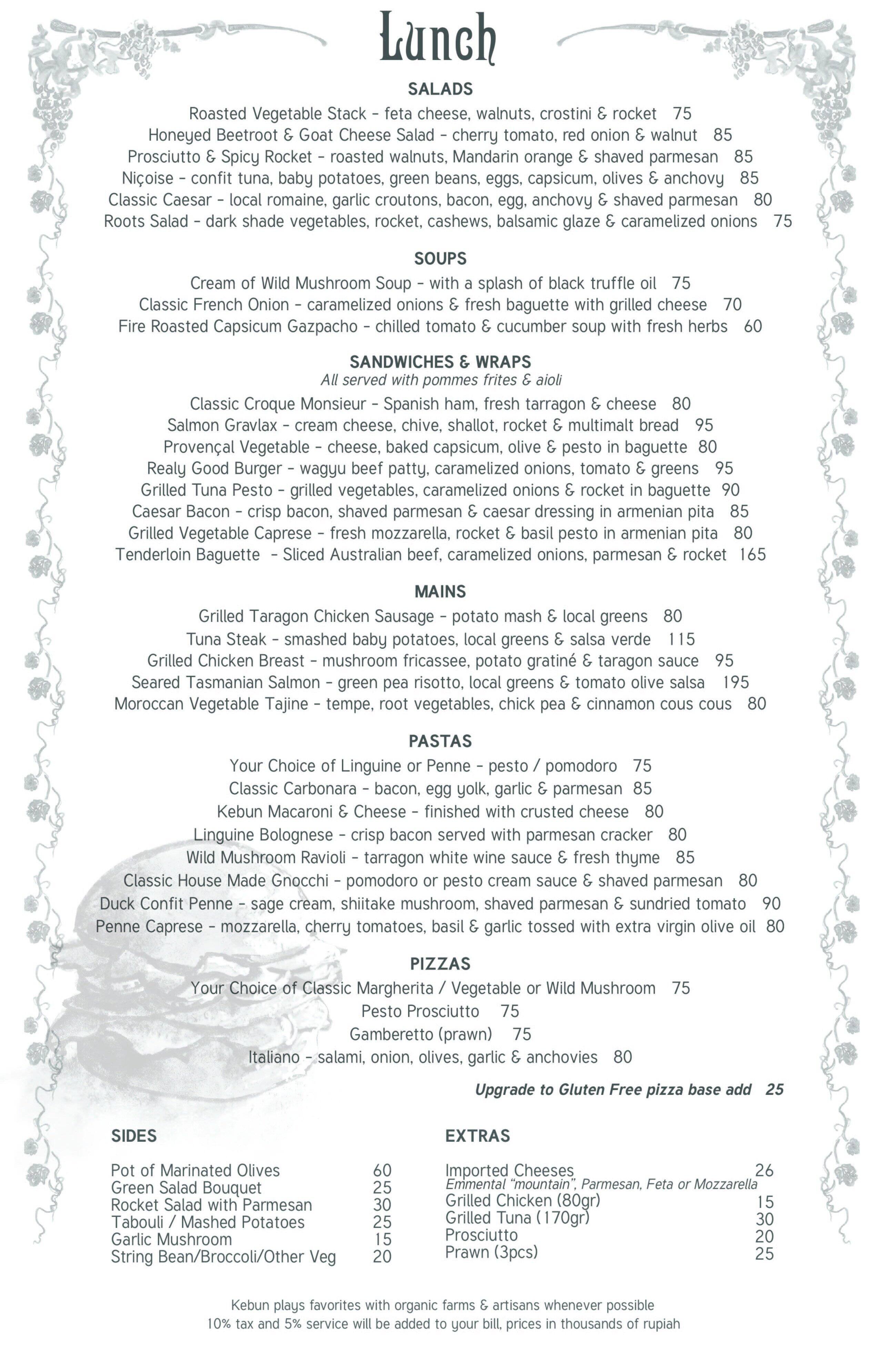 Kebun Bistro Menu Menu For Kebun Bistro Ubud Bali Kebun Bistro Menu Menu For Kebun Bistro Ubud Bali