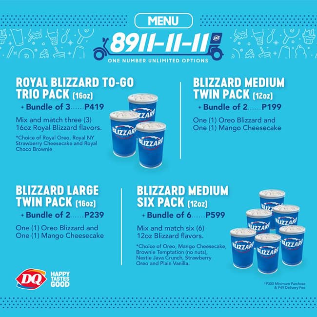 Menu at Dairy Queen desserts, Quezon City, 2/F