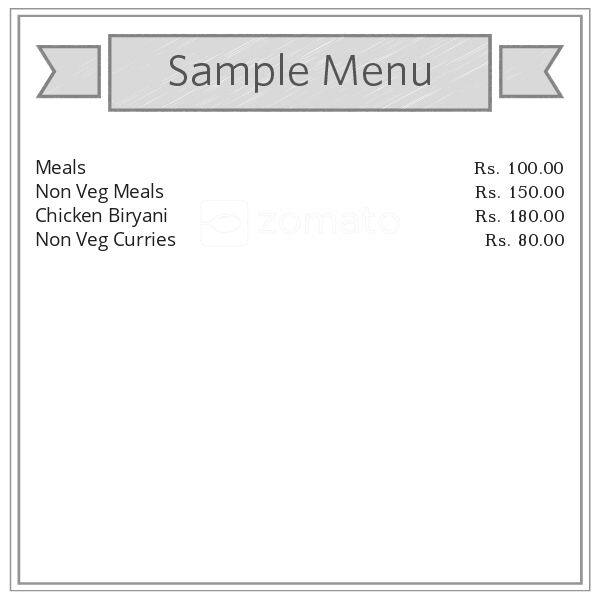 Chowdary Mess menu