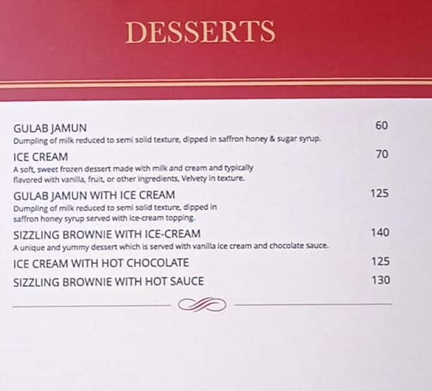 GFC Restaurant menu