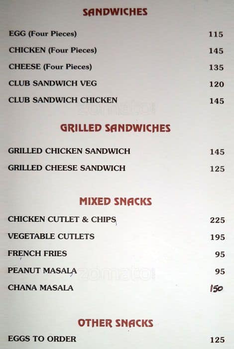 Las Vegas II menu