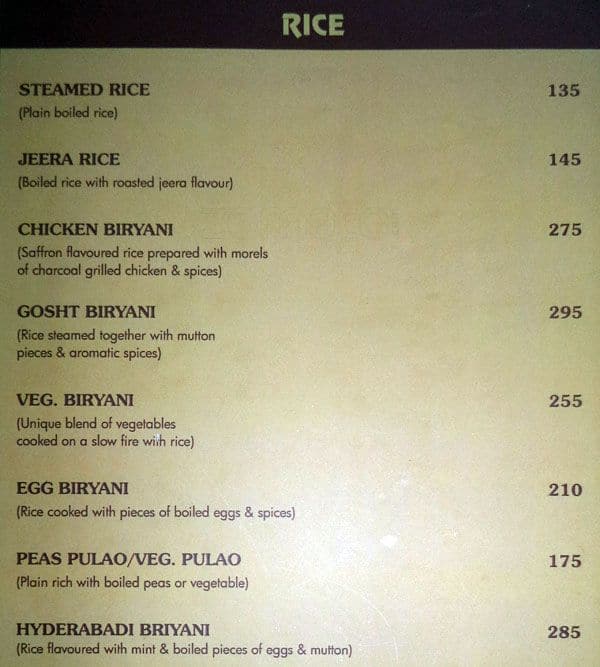 Las Vegas II menu