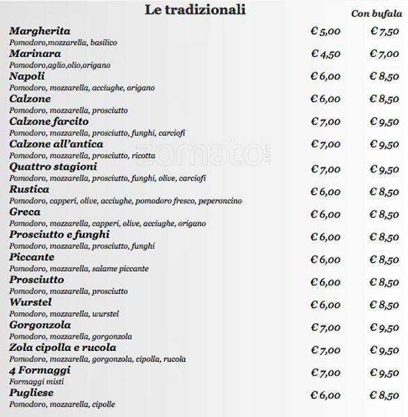 Menu di Osteria il Riccio Di Mare 