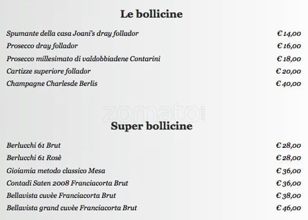 Menu di Osteria il Riccio Di Mare 