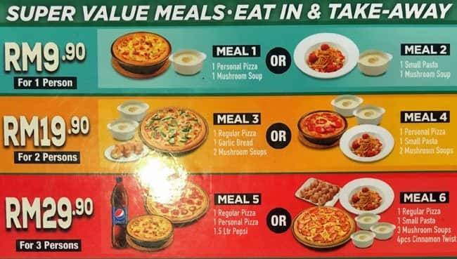 Pizza Hut Menu, Menu for Pizza Hut, Bukit Damansara, Kuala Lumpur