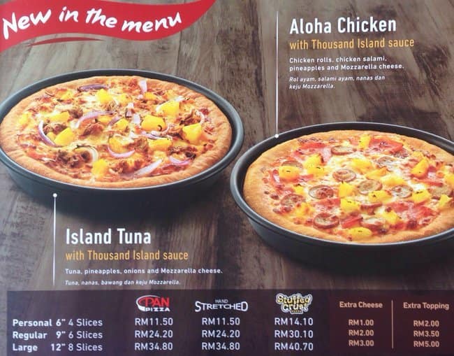 Pizza Malaysia Menu Price