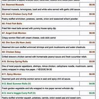 Imm Thai Street Food Menu Menu For Imm Thai Street Food Berkeley