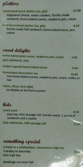 Menu At Homestead Cafe Berwick   C0c9346ba87a2a30a9a1228a45427d7e 