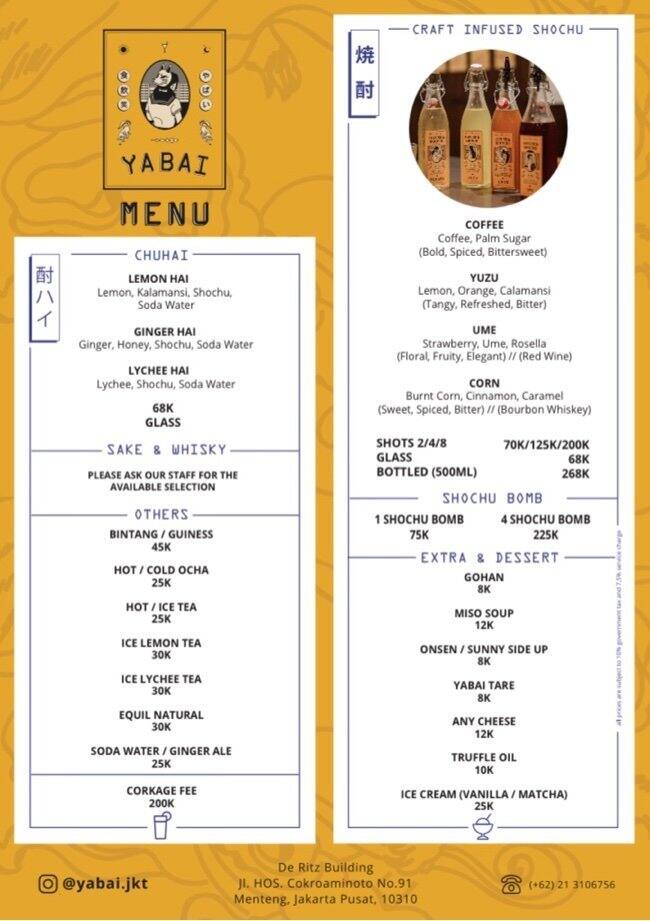 Yabai Menu Menu For Yabai Menteng Jakarta
