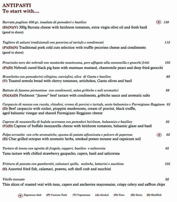 Bussola The Westin Dubai Mina Seyahi Menu Zomato