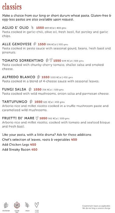 Menu at Olive Bar & Kitchen, New Delhi, Mile 6