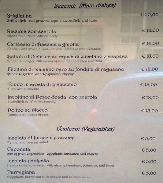 Menu di Ristorante Orlando 
