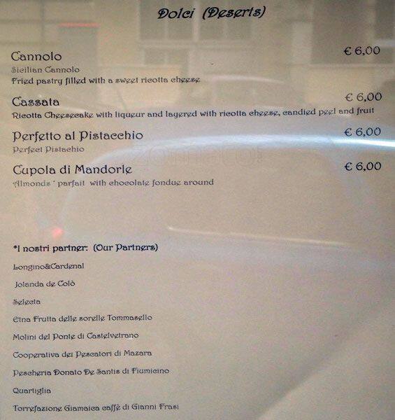 Menu di Ristorante Orlando 