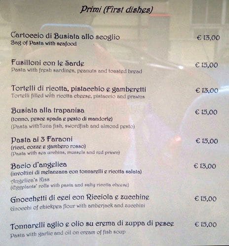 Menu di Ristorante Orlando 