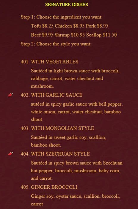 chef chen rowlett menu