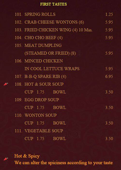 chef chen rowlett menu