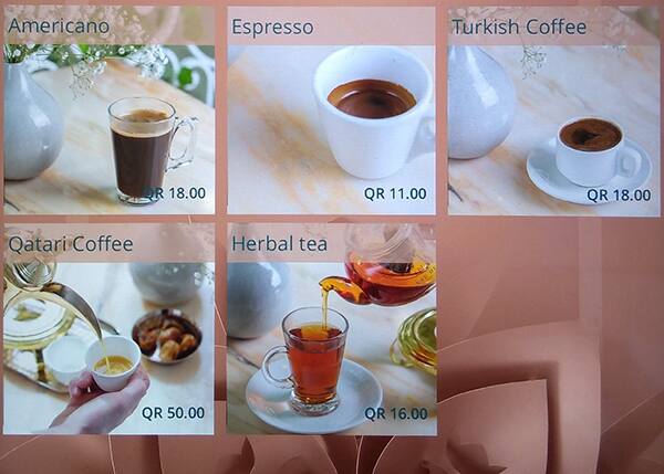 eau de Rose menu