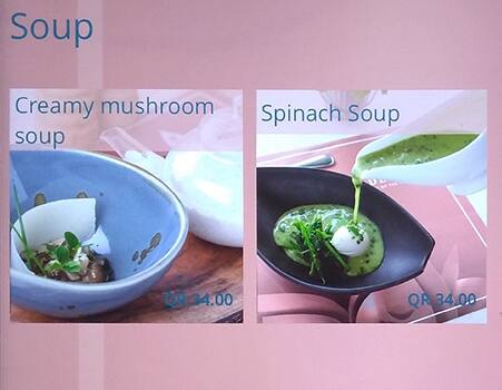 eau de Rose menu