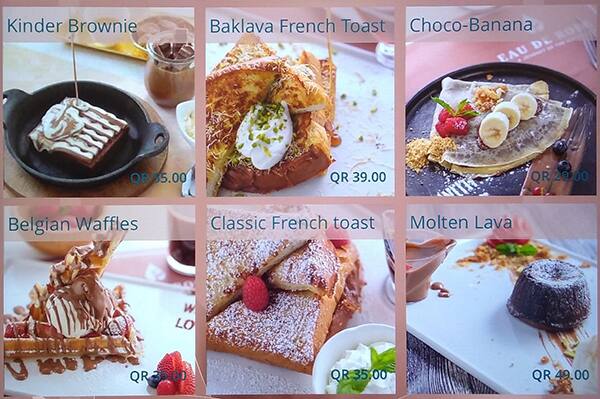 eau de Rose menu