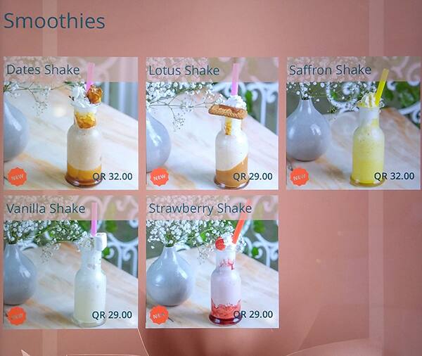 eau de Rose menu