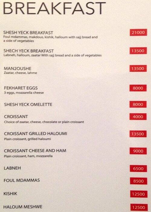 Sheshyeck Menu, Menu for Sheshyeck, Jbeil, Jbeil District Zomato Lebanon