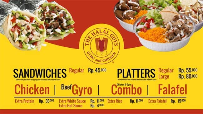 The Halal Guys Menu, Menu for The Halal Guys, Senayan, Jakarta - Zomato ...