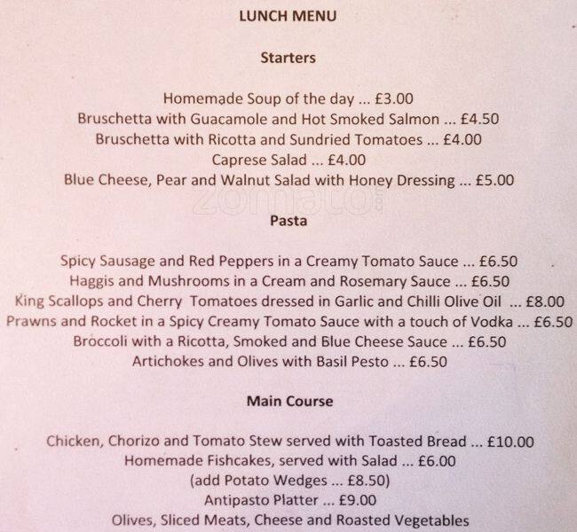 Cafe Domenico Menu, Menu for Cafe Domenico, Leith, Edinburgh Zomato UK