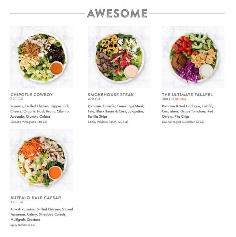 Customizable healthy meals at Just Salad