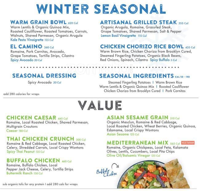 Just salad menu menu for just salad midtown east new york city