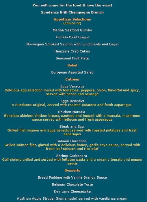 Menu at Sundance Grill II pub & bar, Kemah, 800 Mariners Dr