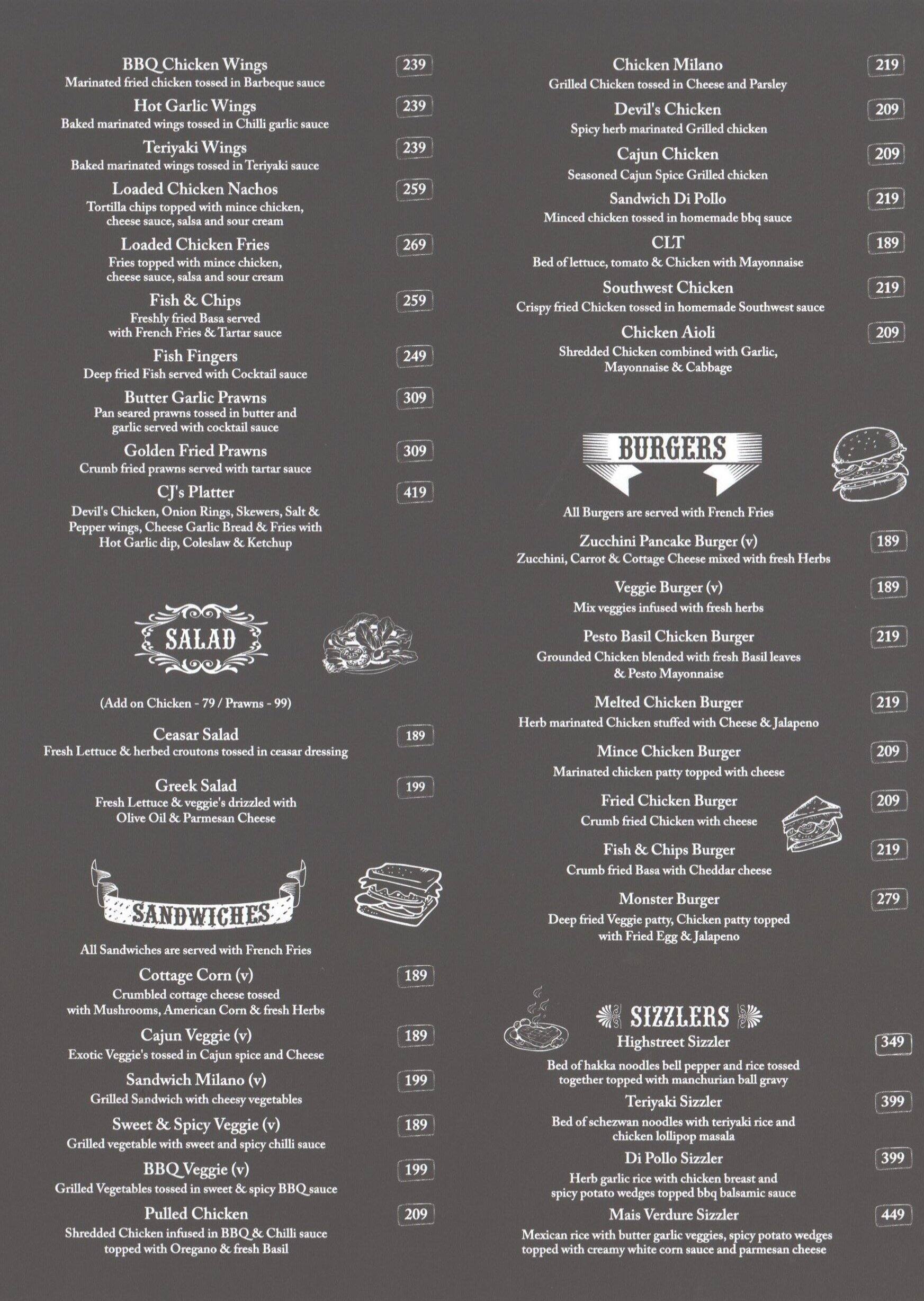 Menu at Cafe Junction, Thane, Ground Floor